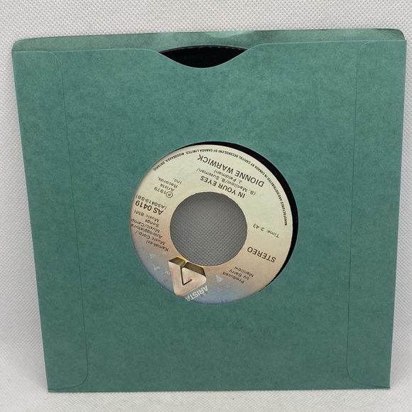 Dionne Warwick In Your Eyes /I’ll Never Love This Way Again Vinyl Record 7” - Picture 2 of 7